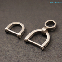preferredTitanium D Ring Key Shackle U Shape Key Ring Horseshoe Clasp For Car Fob DIY Leather Key Organizer Keychainproduct