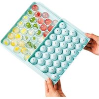 3D Round Ice Cube Tray With Lid Ice Ball Creative Homemade Ice Compartment Ice Cube Model 33 Compartment Ice Ball Box Ice Cream