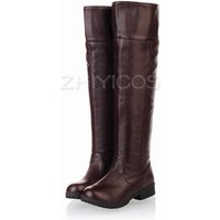 Attack on Titan Shingeki no Kyojin Eren Levi Cosplay Boots Knee Length Anime Cosplay Shoes Black Brown Size 35-48