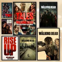 Classic Play The Walking Dead Poster HD Art Sticky Wall Room Decor Home Waterproof Home Living Bar Aesthetic Decoration