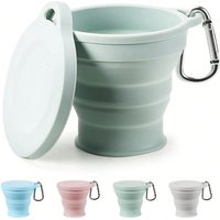 Leeseph Silicone Collapsible Travel Cup, Foldable Camping Cup,Reusable Portable Drink Cup/Mug for Hiking, Outdoors, Travel