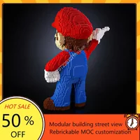 4787PCS MOC Life-Sized Sculpture Series Plumber Mega Figure Model Building Blocks Bricks DIY Creative Assembly Toy Gifts