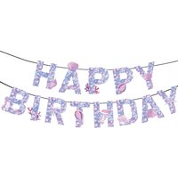 Happy Birthday Mermaid Party Banner Under The Sea Themed Party Hanging Decorations Kid Baby Shower Girls Birthday Gifts Supplies