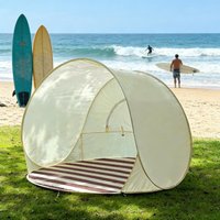 Portable Camping One Click Open 3-4 People Tent Large Space Sunshade Outdoor Beach Sun Shelter Tent Garden Beach Tent