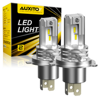 AUXITO H4 Lüfterlose LED-CSP-Scheinwerferlampe für Auto und Motorrad, 9003 LED Hi/Lo Fern- und Abblendlicht-Scheinwerfer, automatische Stirnlampe, 12 V, 12000 lm