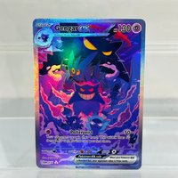Pokemon Gengar ex 094/151 English Card Holographic Foil DIY Premium Anime Collection Card