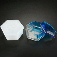 Hot Sale Silicone Hexagon Jewellery Storage Box Mold Resin Casting Mould DIY Craft