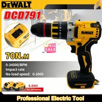 DEWALT DCD791 Perceuse sans fil compacte 18V-20V avec moteur sans balais, tournevis multifonction, outil électrique