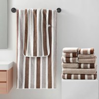10pcs Ultra Soft Bath Towel Set -Microfiber, Highly Absorbent Quick Dry, 2 Bath/4 Hand/4 Washcloths for Bathroom, Spa, Gym