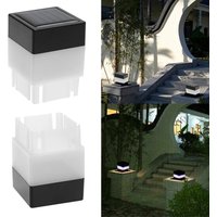 Solar Powered Fence Post Lamp Solar Energy Column Head Light Waterproof Villa Courtyard Sunlight Outside Illumination