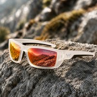 COOLMEN Unisex TR90 Polarized Sunglasses UV400 Anti-Glare Outdoor Sports Glasses for Fishing Cycling Hiking Running W001
