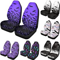 Goth Bat Car Seat Covers Front Seat Halloween Front Seats 2 Pcs Universal Car Front Seat Protectors Set Universal Fits Car Truck