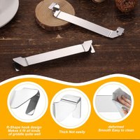 2Pcs Griddle Tool Holder Stainless Steel Griddle Spatula Holder Griddle Tool Holder Barbecue Tool Hold Rack Griddle Accessories