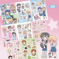 Korea Cute Sweet Girl Stickers Japanese Shibuya Babes Character Stickers Hand Account Diary Planner Scrapbook Decorative Sticker