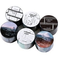1 Roll Retro Transparent Film PET Tape Scrapbook Collage Album Decoration Envelope Decoration Sticker