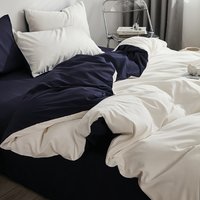 Premium Solid Color Double Panel Bed Sheet Set, 4-piece Luxury Bedding Set, Breathable Bed Sheet Set for Family Hotel Bedroom