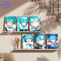 1pc H-Hatsune Anime Miku Poster Cartoon beautiful girl Anime Canvas Print Poster Poster Wall Art Decoration For Room Decoration