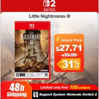 Nintendo Switch 2 Little Nightmares 3 Games Deals 100% New Original Physical Game Card Support 1-2 Players for Nintendo Switch 2