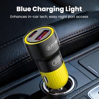 120W Car Charger Car Cigarette Lighter Adapter PD QC3.0 USB Type C Car Phone Charger Adapter For Iphone Xiaomi Samsung Huawei