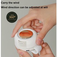 USB Hanging Neck Fan Portable Mute Mini Clip Hanging Waist Electric Fan 900mah Leafless Fan 3 Speeds for Outdoor Camping Fishing
