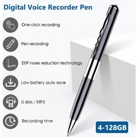 Digital Voice Recorder Pen Professionelle Audioaufnahme WAV Wiederaufladbares Sound Diktiergerät Langzeitaufzeichnungsgerät MP3-Player