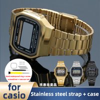 Stainless Steel Case Mod Kit for Casio A158W A159W F91W A168 Watch Upgrade Solid Metal Shell Send waterproof ring + tool + screw