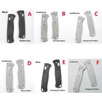 6 Pattens Aluminium Alloy Folding Knife Scales Handle Patches for Benchmade Bugout 535 Knives Shank Grip DIY Make Repair No-Slip