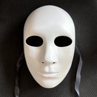 Dress Up White Face Mask Cosplay Hand-Painted Doodle DIY Blank Thicken Masks Carnival Masquerade Halloween Party Costumes Props