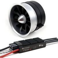 Captainrc 105mm EDF and 150A ESC 12S 750KV 7.4KG Thrust for Rc Airplane Jet Aircraft