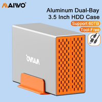 MAIWO Dual Bay 2.5/3.5 Inch External Hard Drive Enclosure Case SATA To USB 3.0 Hard Drive Dock Station for 2.5 3.5 SSD HDD Disk