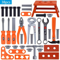 Toddler Tool Playset Hammer Saw and More, Construction Pretend Play Tools for Kids, Best Birthday Gift Ideas for Kids