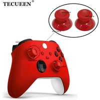 2pcs Thumb Stick Grips for Xbox Series X/S Controller Thumbsticks Replacement Rocker Buttons 3D Analog Joystick Caps Pulse Red