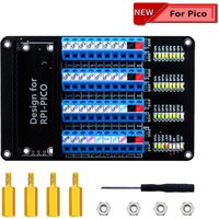 Raspberry Pi Pico/Pico W Terminal Expansion Board with LED 40pin 5V Copper Pillar Nut Screw Driver for Programming Connection
