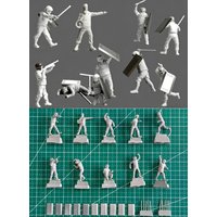 1/72 Scale Diecast Resin Figure Model Kit Anti-riot Police Force 10 Figures Unpainted