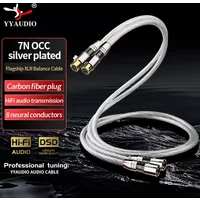 YYAUDIO Hifi XLR Cable High Purity OCC Fine Silver XLR Male to Female Audio Cable for Microphone Mixer