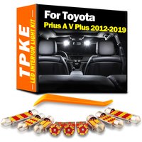 TPKE 12Pcs Canbus Car Accessories LED Bulbs Interior Map Dome Light Kit For Toyota Prius A V Plus 2012-2015 2016 2017 2018 2019