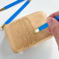 New Pottery Copper Dragon Scale Tool Fish Scale/Tile Texture DIY Ceramics Clay Sculpture Roof Modeling Ceramic Tools