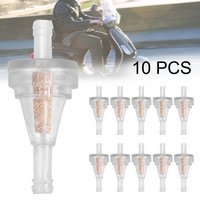 Filtre à carburant en ligne pour moto, Dirt Bike, ATV, UTV, universel, 1/4', 6.3mm, filtre à carburant, 10 pièces/ensemble