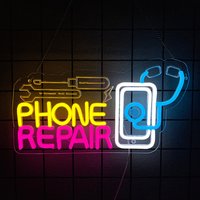 Phone Repair Neon Sign For Wall Decor, Led Neon Light Up Signs For Phone Store Decor,Man Cave,Electronic Repair Shop,USB Powered