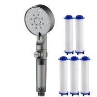 New Shower Head 5 Modes Filtered Shower Head High Pressure Silicone Nozzles Faucet Sprayer Saving Handheld Rainfall Accessories