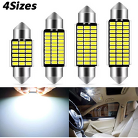 2/10Pcs LED Festoon Dome 31mm 36mm 39mm 42mm Super Bright LED Bulb HighQuality Car License Plate Light Car Interior Reading Lamp