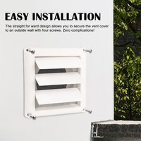 Plastic Material Exhaust Vent Cover Grille Covers Weather Resistant Dryer Outlet Cover With Net 3 Flaps Air Dryer Vent Cover