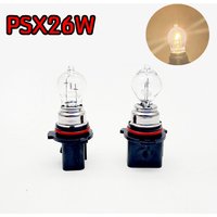 2Pcs PSX26W Halogen Bulbs Suitable For Car Driving Lights DRL Front Fog Lamp Warm White 3500K Clear Quartz Glass 12V26W
