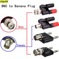 Cltgxdd 1piece BNC to double 4mm banana head male and female coaxial connector BNC T-type three-way distributor RF adapter