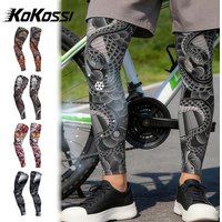 KoKossi Summer Tattoo Leg Sleeves Sun Protection Breathable Leg Compression Sleeves Cooling Quick Dry Outdoor Sports Running