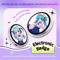 Dynamic Electronic Badge Anime Merchandise Digital Display Badge For Game Peripherals & Trendy Toys, An Excellent Birthday Gifts