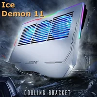 Ice Demon Notebook, luftgekühltes Kühlpad mit buntem RGB-Licht, 3-Lüfter, Kühlung, Kühlerhalterung, Anzug für 12,1–17,3 Zoll Laptop