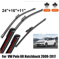 Car Wiper For VW Polo 6R Hatchback 2009-2017 Front Rear Wiper Blades Brushes Auto Accessories 2013 2014 2015 2016