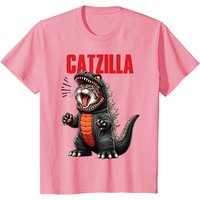 Cute Cat Kitty Catzilla for Cat Moms Cat Dads Pet Lovers T-Shirt Y2k Clothes Unisex Men's Clothing 100% Cotton Harajuku Goth