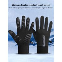 AliExpress NONE 1Pair Waterproof And Anti Slip Cycling Gloves Wind And Cold Resistant Outdoor Womens Autumn And Winter Sports Warm Gloves